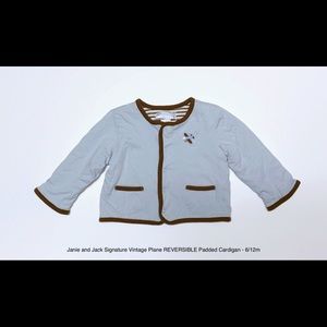 Janie and Jack Signature REVERSIBLE Padded Cardi